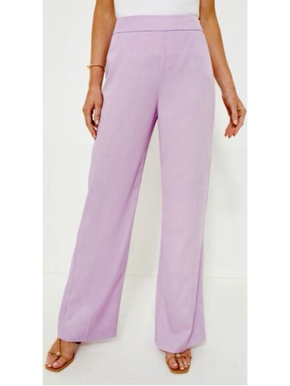 Tuckernuck Lilac Erin Pants XL NWT Wide Leg High Rise Lavender Trousers - Picture 2 of 11
